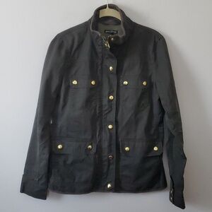 J.Crew Women's Utility Jacket Size Small Army Green Waxed